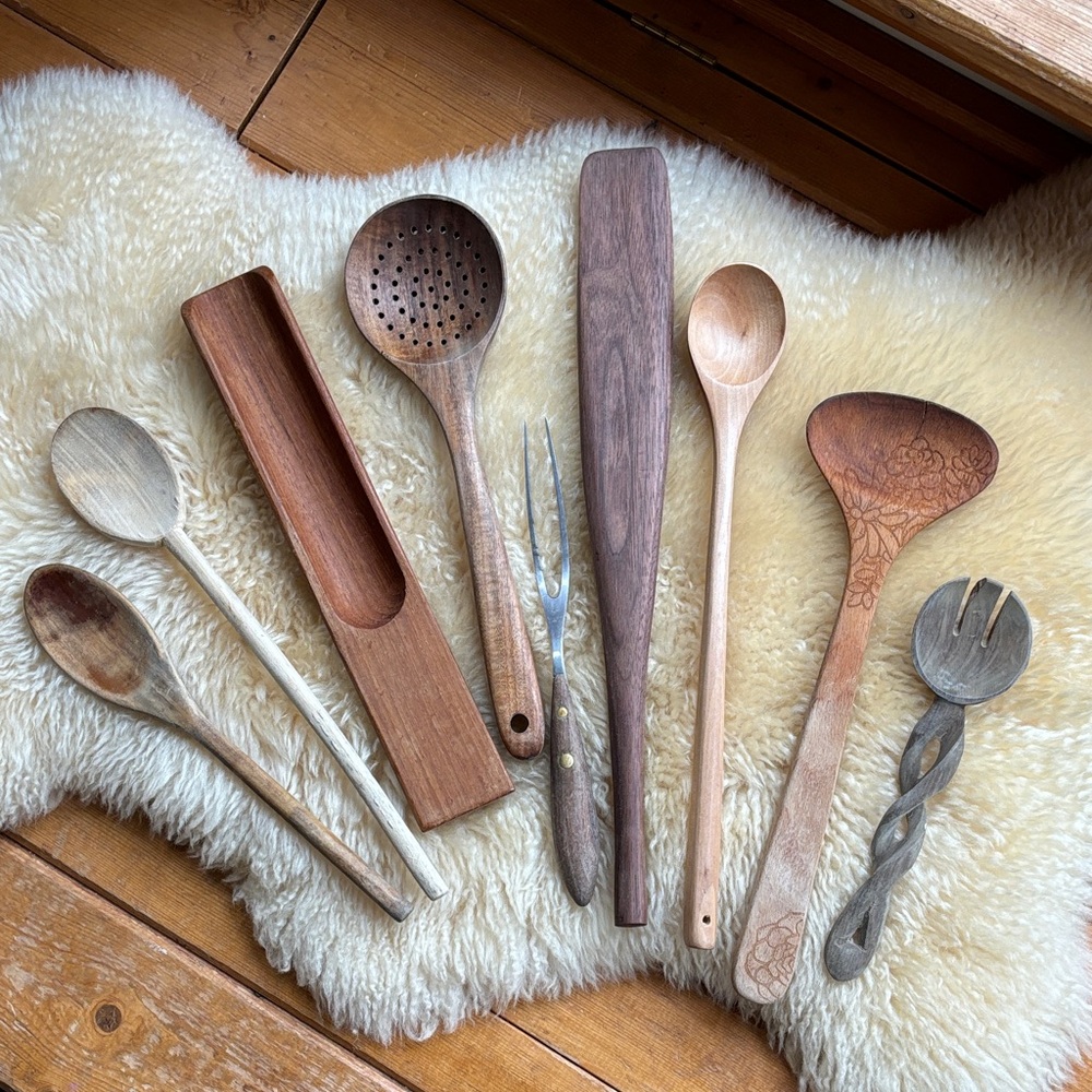 Vintage Rustic Wooden Spoons